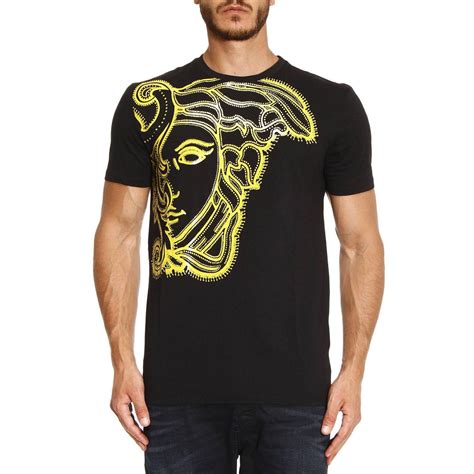 versace t shirt men sale|Versace collection men shirt black.